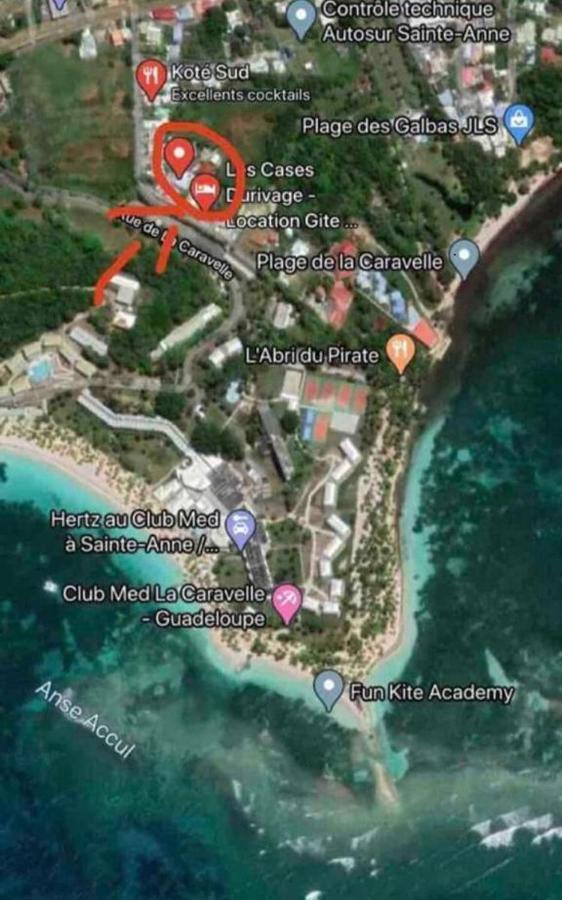 Le Sable Bleu - Evasion Tropicale A Sainte-Anne - Plage 5Min - Piscine - Parking - Logement Climatise - Vue Sur Les Palmiers - Parfait Pour Sejours En Famille Ou Entre Amis Eksteriør bilde