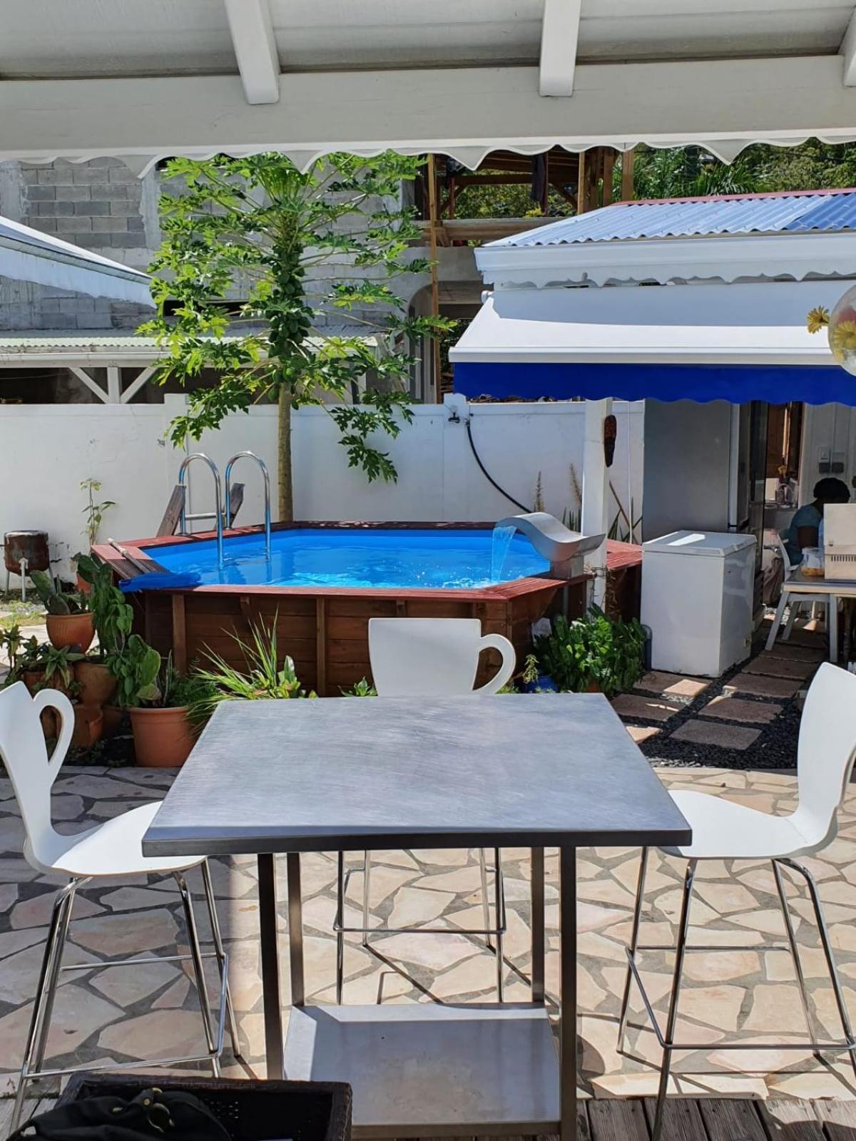 Le Sable Bleu - Evasion Tropicale A Sainte-Anne - Plage 5Min - Piscine - Parking - Logement Climatise - Vue Sur Les Palmiers - Parfait Pour Sejours En Famille Ou Entre Amis Eksteriør bilde